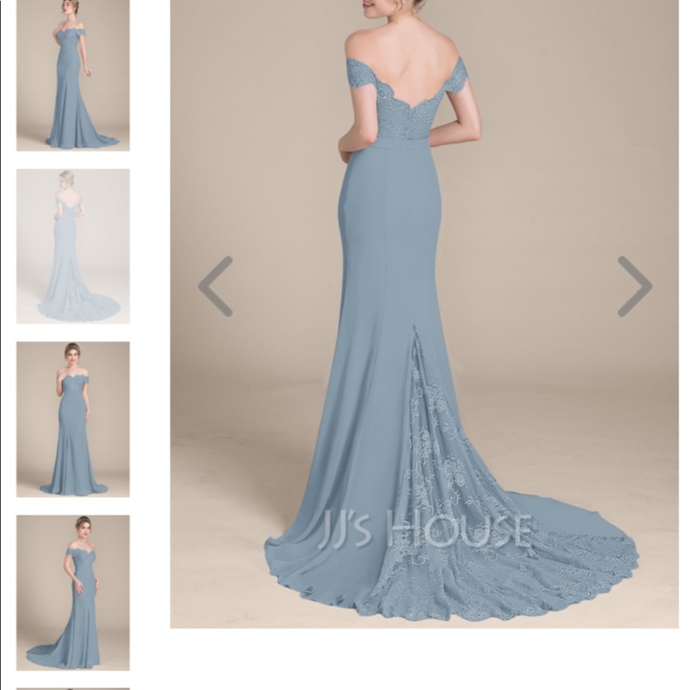 JJ’s House Trumpet/Mermaid Off-the-Shoulder Dress
